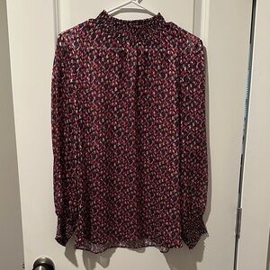Renuar Red and Black Patterned Blouse
